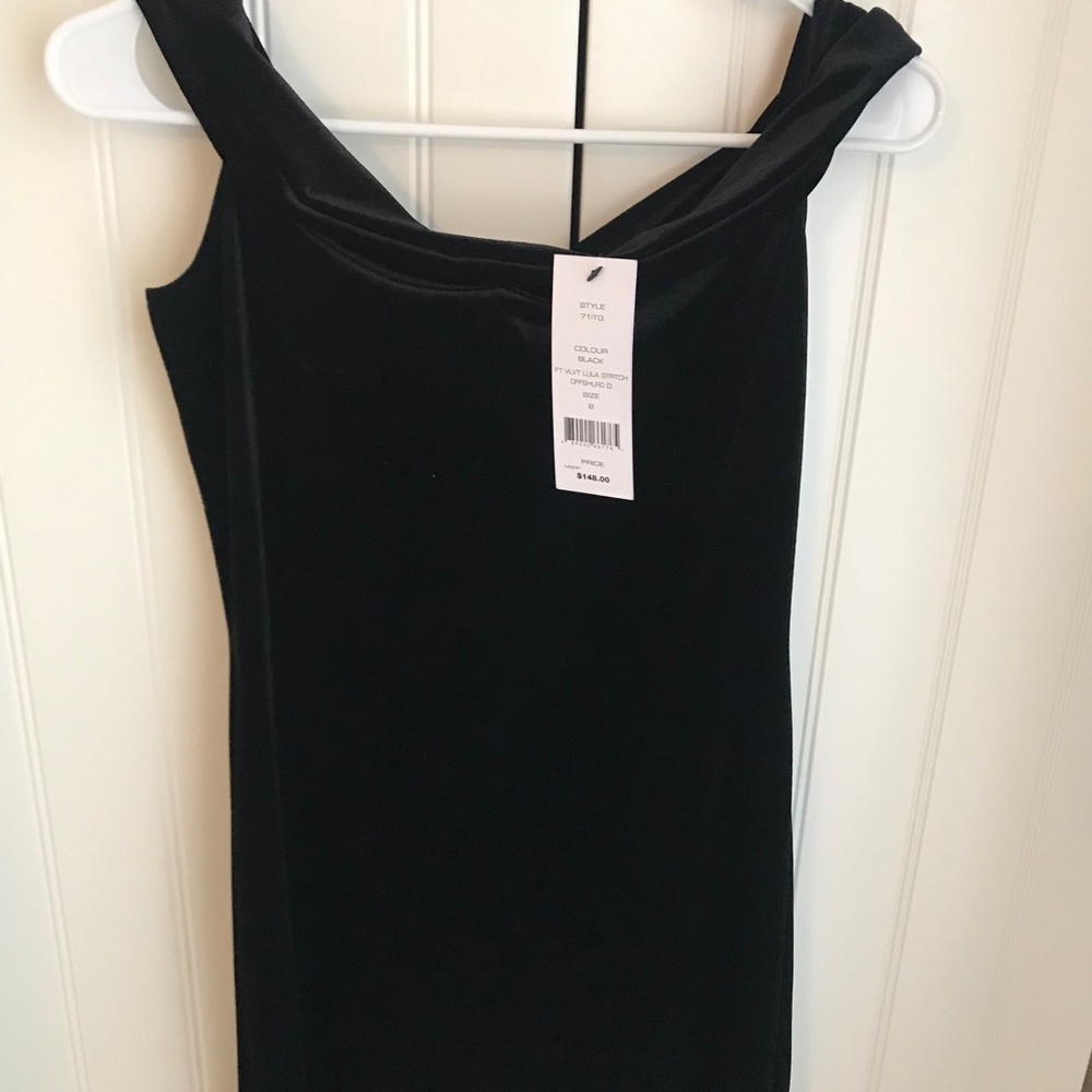 French Connection velvet body-con dress